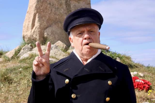 HIADS Laurie Noble who will play Churchill during the D-Day 75th anniversary celebration at the COPP Memorial on Hayling Island
