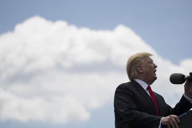 President Donald Trump is coming to the ceremony in Southsea as part of his State Visit to UK. (AP Photo/Andrew Harnik)