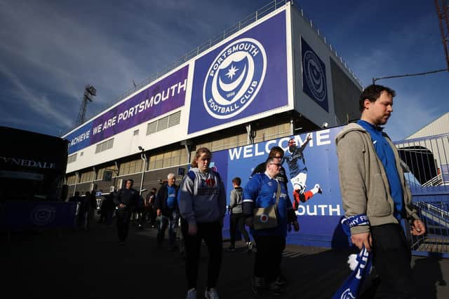 Pompey fans outside Fratton Park Bryn Lennon/Getty Images