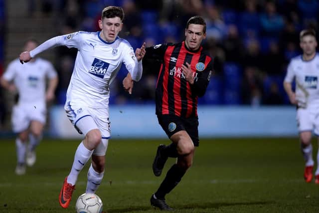 Ben Tollitt of Tranmere Rovers (left). Picture: Nathan Stirk/Getty Images