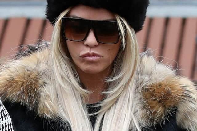 Katie Price has been fined. Picture: Steve Parsons/PA Wire