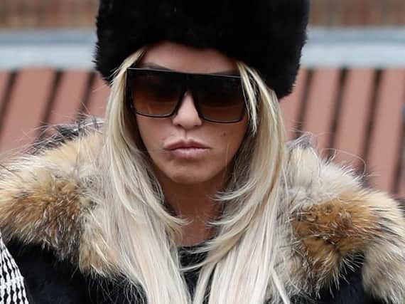 Katie Price has been fined. Picture: Steve Parsons/PA Wire