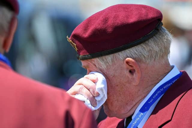 Veterans together with their 'D-Day 75' Companions left Portsmouth International Port to sail on the Brittany Ferries, Mont St Michel to take parts in the events in Normandy, France over the coming days. Picture: Malcolm Wells (190603-8096)