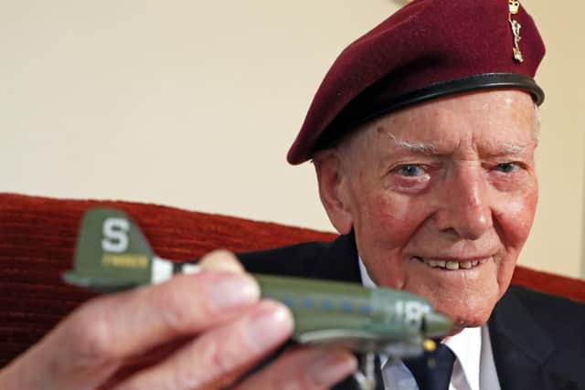 Veteran Harry Read, who is taking part in a parachute drop in Normandy for the 75th anniversary of D-Day. Picture: Steve Parsons/PA Wire