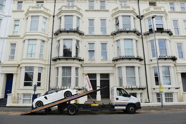 Vehicles that have not been removed from the restricted parking areas around Southsea Common in time are towed away by vehicle recovery specialists. Picture: Morten Watkins/Solent News & Photo Agency