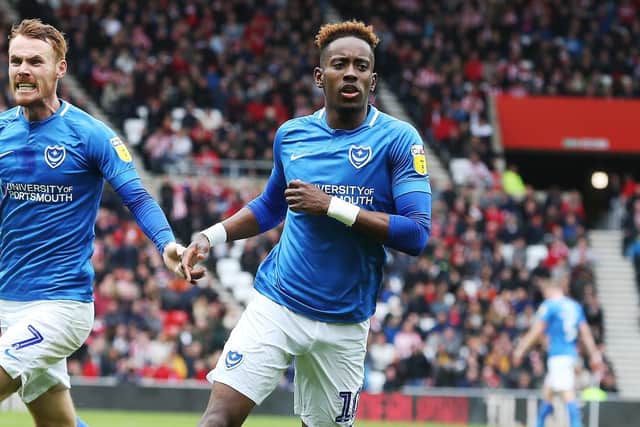 Jamal Lowe celebrates scoring against Sunderland - his 17th goal of last season. Picture: Joe Pepler