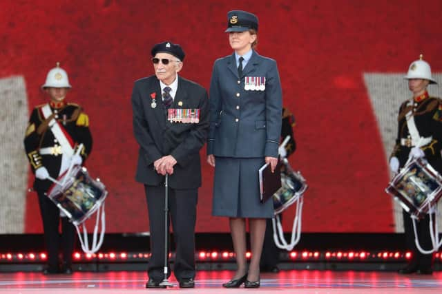 Portsmouth D-Day veteran John Jenkins, 99, during the commemorations for the 75th anniversary of the D-Day landings Picture: Andrew Matthews/PA Wire