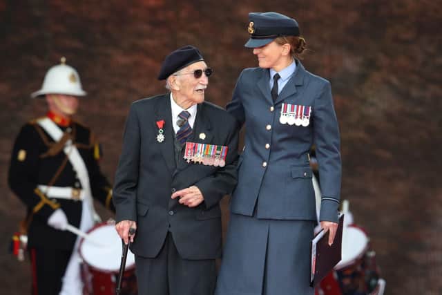 Portsmouth D-Day veteran John Jenkins, 99, during the commemorations for the 75th Anniversary of the D-Day landings at Southsea Common in Portsmouth Picture: Andrew Matthews/PA Wire
