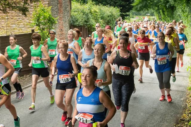 Runners set off out on the five-mile loop from Purbrook Heath in 2018. Picture Credit: Keith Woodland