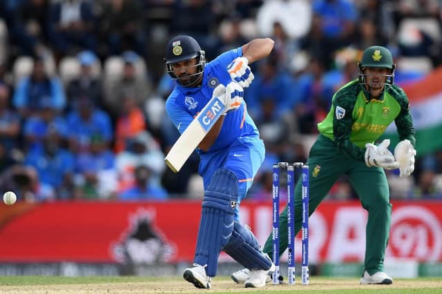 Rohit Sharma of India bats during the Group Stage match of the ICC Cricket World Cup 2019 between South Africa and India at the Ageas Bowl. Picture: Alex Davidson/Getty Images