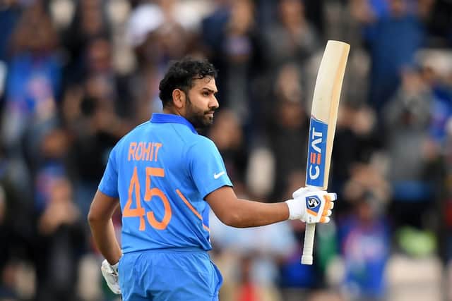Inida's Rohit Sharma his century against South Africa at the Ageas Bowl. Picture: Alex Davidson/Getty Images