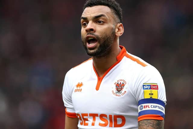 LONDON, ENGLAND - FEBRUARY 16: Curtis Tilt of Blackpool reacts during the Sky Bet League One match between Charlton Athletic and Blackpool at The Valley on February 16, 2019 in London, United Kingdom. (Photo by Jack Thomas/Getty Images)