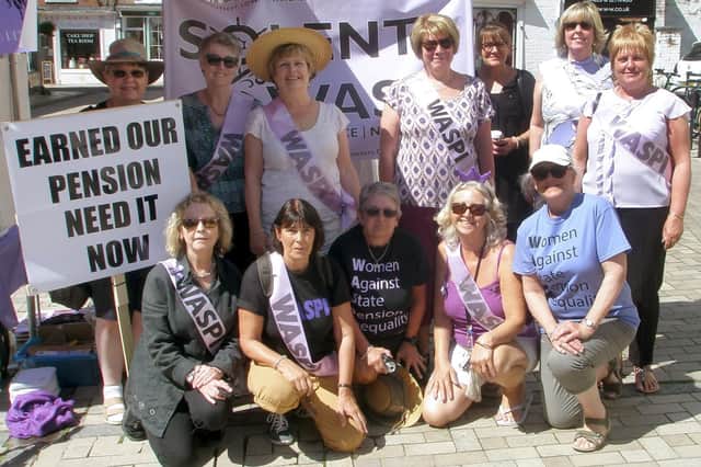 Part of the Solent Waspi group campaigning in London last year