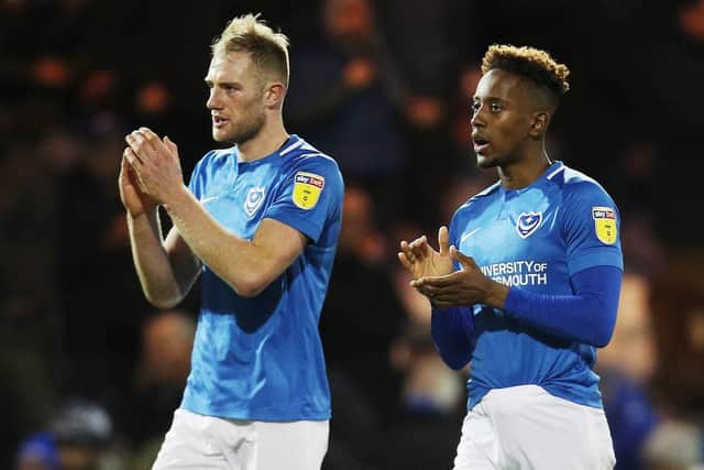 Matt Clarke and Jamal Lowe are Pompey's prized assets. Picture: Joe Pepler
