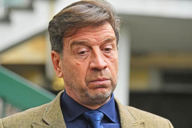 Nick Knowles leaves Cheltenham Magistrates' Court, Cheltenham, after being banned from driving for six months. Picture: Ben Birchall/PA Wire