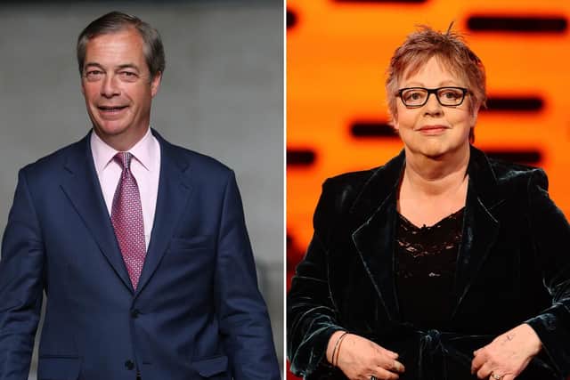 Nigel Farage has accused Jo Brand of inciting violence following comments she made during a BBC Radio 4 show. Picture: PA/PA Wire