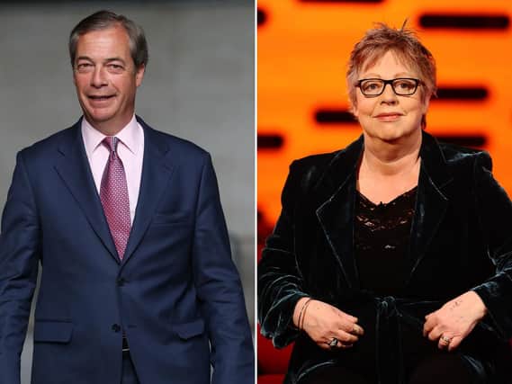 Nigel Farage has accused Jo Brand of inciting violence following comments she made during a BBC Radio 4 show. Picture: PA/PA Wire