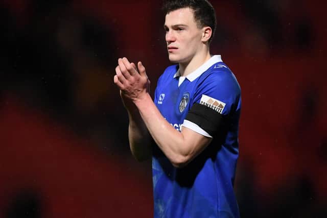 Oldham's George Edmundson. Photo by Laurence Griffiths/Getty Images