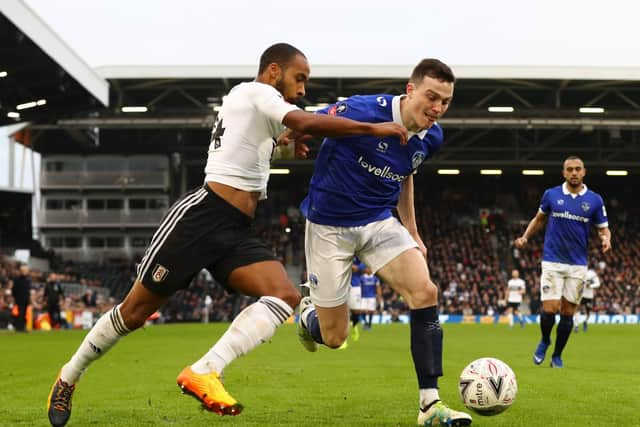 Pompey target George Edmundson. Photo by Clive Rose/Getty Images