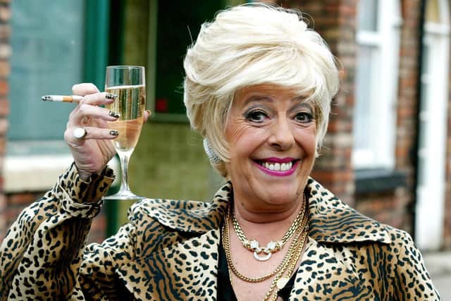 Julie Goodyear alias Bet Lynch on the set of Coronation Street PA Photo/Phil Noble
