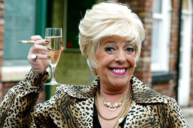 Julie Goodyear alias Bet Lynch on the set of Coronation Street PA Photo/Phil Noble