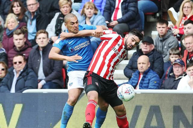 Former Pompey loanee James Vaughan has been linked with a move to Bradford. Picture: Joe Pepler