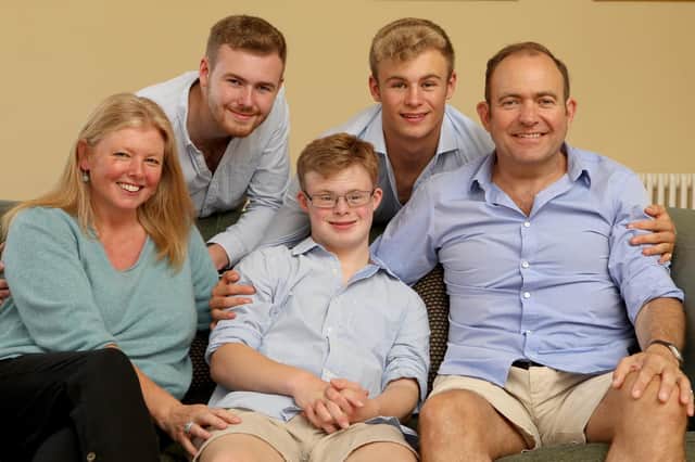 Portsmouth Down Syndrome Association founder Rachael Ross with her sons, Jack, Max, Tom and her husband, Ken. Picture: Habibur Rahman