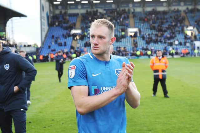 Matt Clarke has played his last game for Pompey as his switch to Brighton nears completion. Picture: Joe Pepler