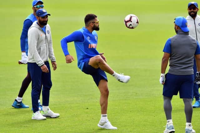 India's captain Virat Kohli attends a training session at the Ageas Bowl on Thursday ahead of their 2019 World Cup cricket match against Afghanistan which takes place on Saturday. Picture: Saeed Khan/Getty Images