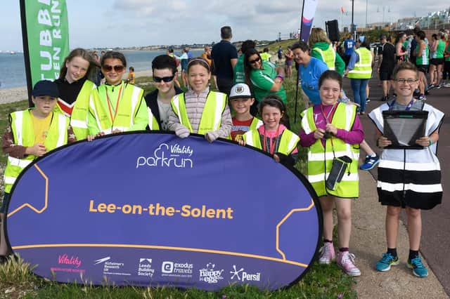 Junior volunteers at Lee-on-the-Solent parkrun. Picture: Keith Woodland (220619-1)