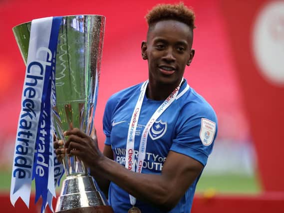 Pompey's Jamal Lowe. Picture: PA.