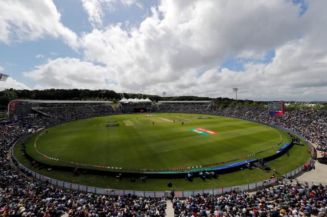 A general view of play during the Cricket World Cup group match between England and West Indies at the Ageas Bowl Picture: ADRIAN DENNIS/AFP/Getty Images