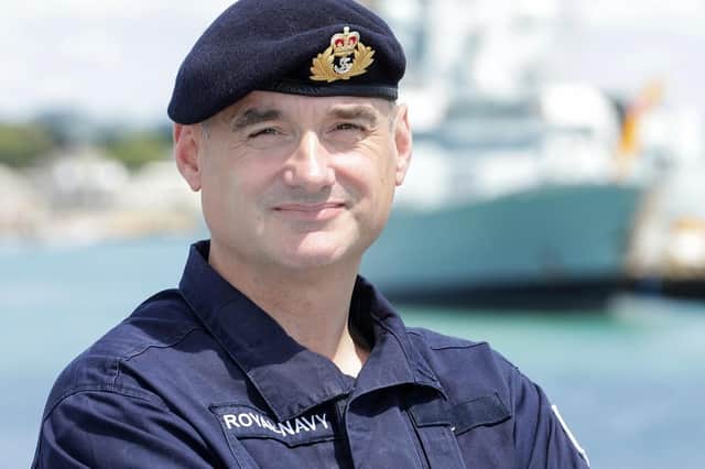 Midshipman Chris Bull, 51, pictured on HMS Medway. Photo: Royal Navy