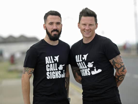 Daniel Arnold and Stephen James, founders of armed forces support network All Call Signs which deployed last night to hunt for the missing veteran. Photo: Ian Hargreaves