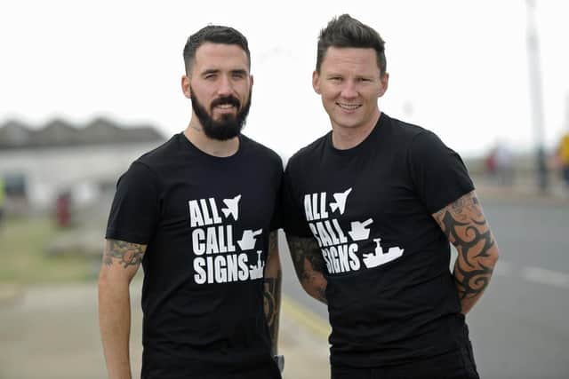 Daniel Arnold and Stephen James, founders of armed forces support network All Call Signs. Photo: Ian Hargreaves