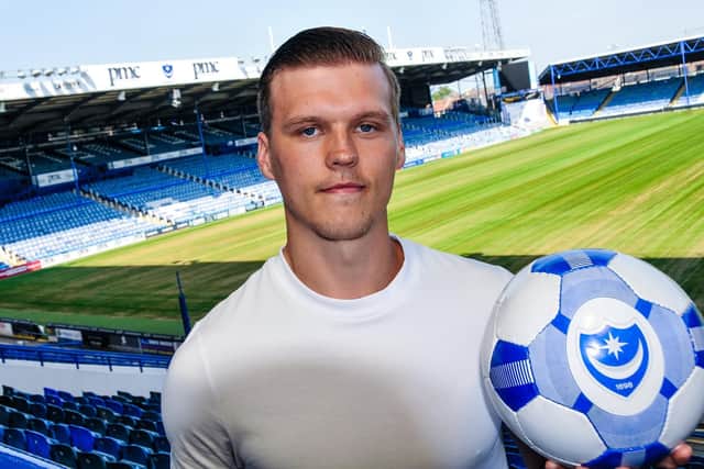 Sean Raggett has signed for Pompey on a season-long loan from Norwich. Picture: Colin Farmery/ Portsmouth FC