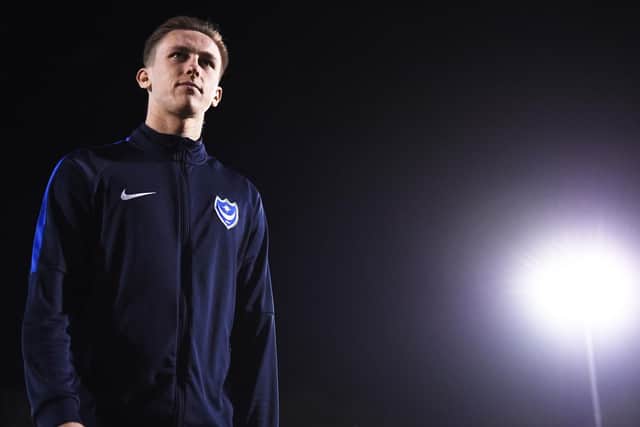 Pompey's Adam May has joined Swidon on loan. Photo by Nathan Stirk/Getty Images