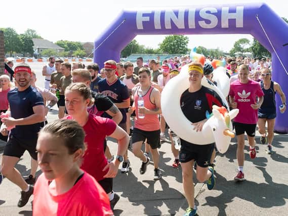 HMS COLLINGWOOD - RACE FOR LIFE RAISING MONEY FOR CANCER CHARITIES.