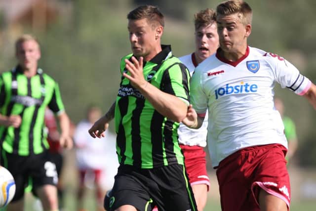 Former Pompey defender Sam Magri (right) has linked-up with ambitious Hawks. Picture: Toby Barton