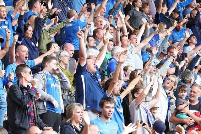 Pompey fans away at Blackpool last season. Picture: Joe Pepler
