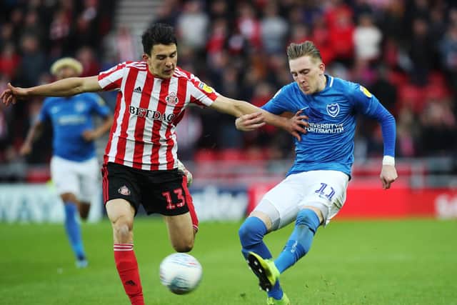 Pompey supporters last visited the Stadium of Light for an evening kick-off in May, when the sides met in a play-off semi-final first leg. Picture: Joe Pepler