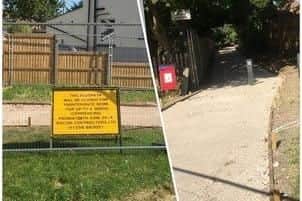 The footpath which runs between Barncroft Way and Park Lane, to the south of Barncroft Primary School. Picture: Havant Borough Council