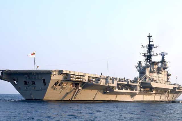 The former HMS Hermes. Photo: Royal Navy.