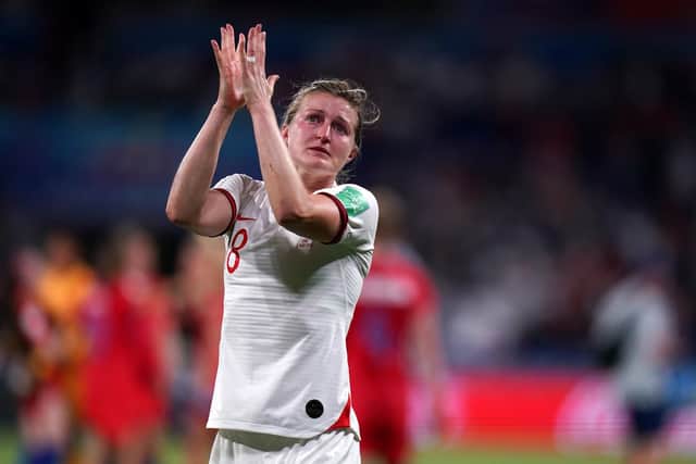 England's Ellen White appears dejected after the final whistle during the FIFA Women's World Cup Semi Final match at the Stade de Lyon.
