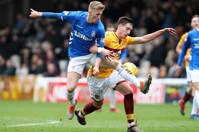 Ross McCrorie in action for Rangers against Motherwell Picture: Ian MacNicol/Getty Images