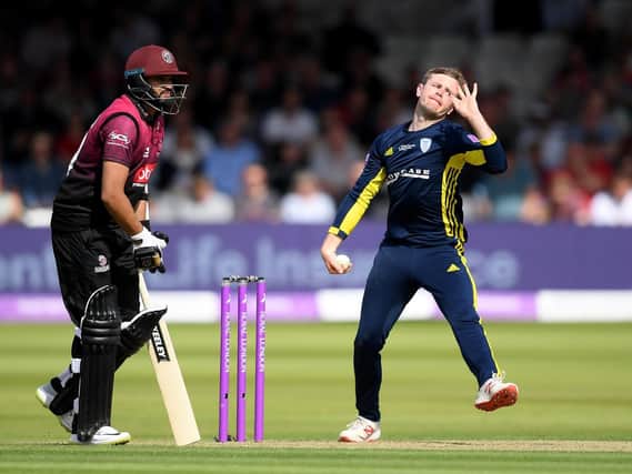 Mason Crane bowls during Hampshire's Royal London One-Day Cup final defeat to Somerset. Picture: Alex Davidson/Getty Images