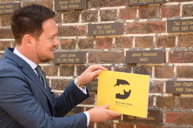 Stephen Morgan, MP unveils the brick to grandfather, James Kaminski.

Picture: Keith Woodland (060719-22)