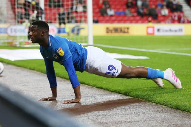 Former Pompey winger Viv Solomon-Otabor   Picture: Joe Pepler
