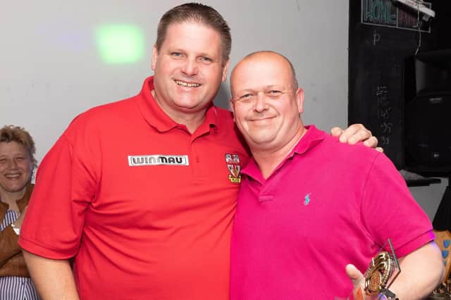 Lee Smith is eyeing more silverware after picking up this award from Scott Mitchell at the end of the winter season. Picture: Keith Woodland (270419-32)