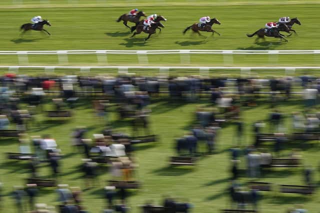Indeed finishes second to Chatez in the Spring Cup Handicap Stakes at Newbury. Picture: Alan Crowhurst/Getty Images